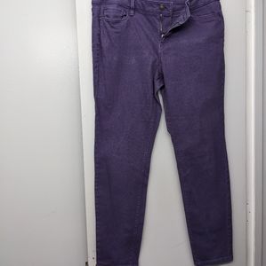 Ann Taylor Loft Purple Modern Skinny Jeans Size 141